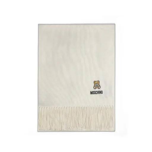 Logo-Embroidered Fringed Scarf