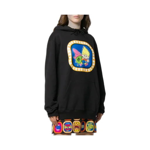 Cartoon Logo Printed Hooded Sweater