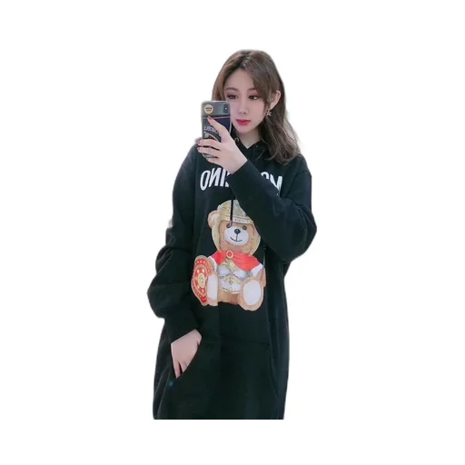 Logo Printed Long-Style Sweater Dress