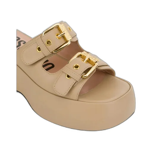 Double-Buckle Platform Sandals