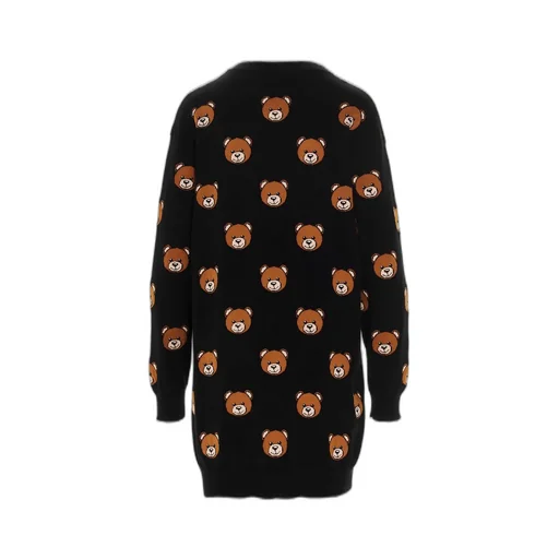 Teddy Bear Pattern Knit Dress