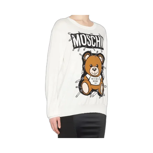 Bear Pin Wool Knitted Pullover