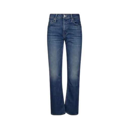 Mid-Rise Straight-Leg Jeans