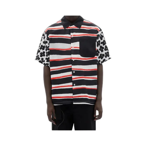 Mixed-Print Poplin Shirt