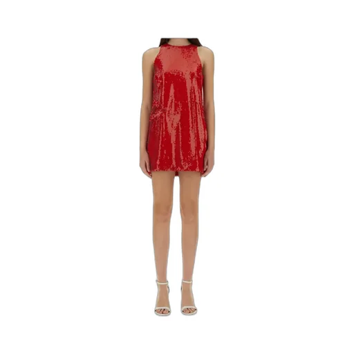 Sequined Crewneck Mini Dress