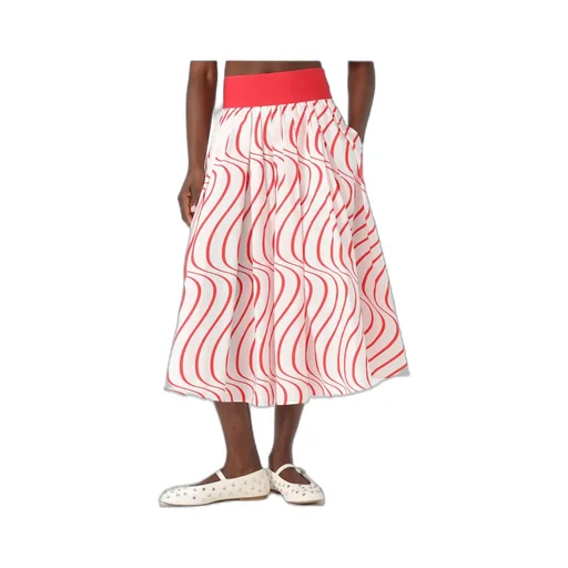 Printed Pleated Skirt
