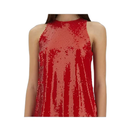 Sequined Crewneck Mini Dress
