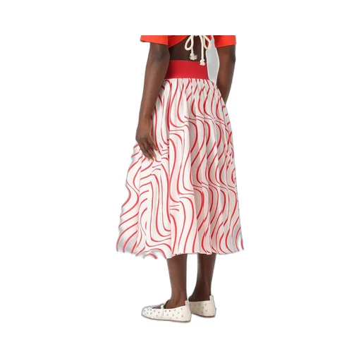 Printed Pleated Skirt