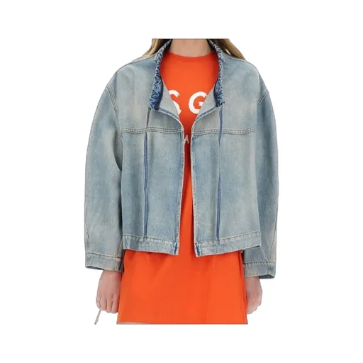 Drawstring Denim Jacket