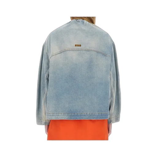 Drawstring Denim Jacket
