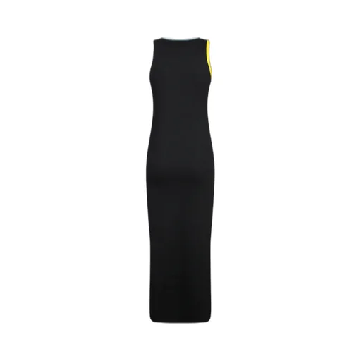 Logo Printed Side Slit Maxi Tank Dress