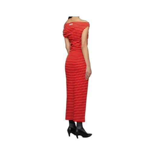 Striped Off-The-Shoulder Dress
