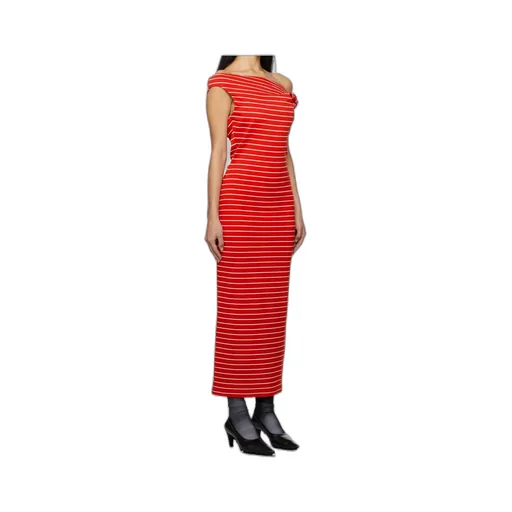 Striped Off-The-Shoulder Dress