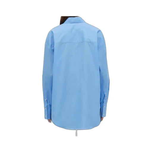 Floral Patch Curved Hem Shirt