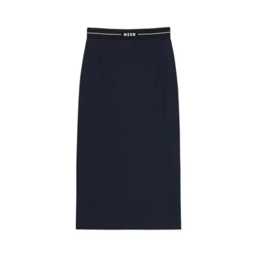 Logo-Waistband Midi Skirt