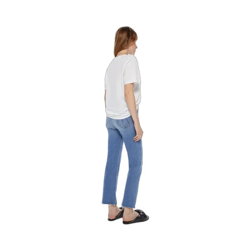 High-Waist Rider Distressed Ankle Jeans