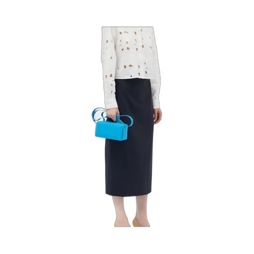 Logo-Waistband Midi Skirt