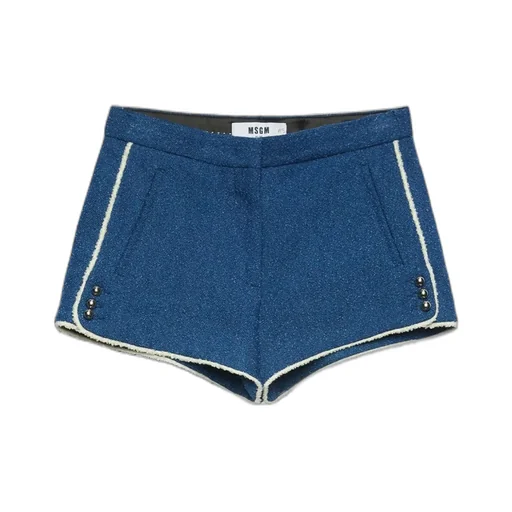 Striped-Edge Mini Shorts