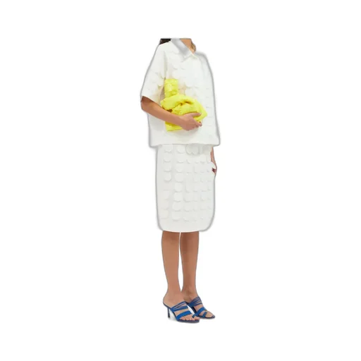 Circle-Appliqué Wrap Mini Skirt
