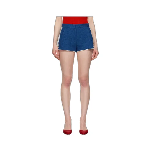 Striped-Edge Mini Shorts