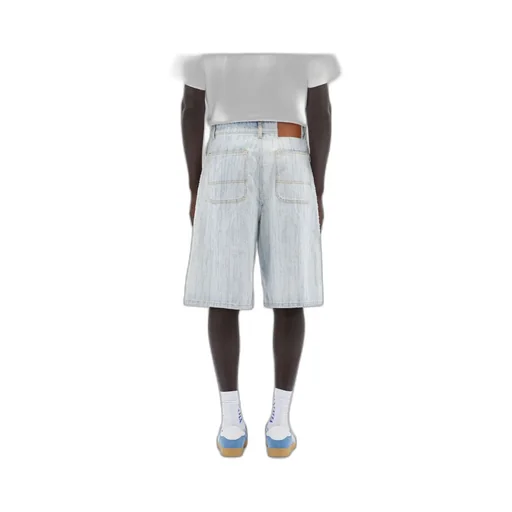 Logo-Patch Denim Bermuda Shorts