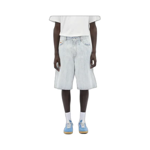 Logo-Patch Denim Bermuda Shorts