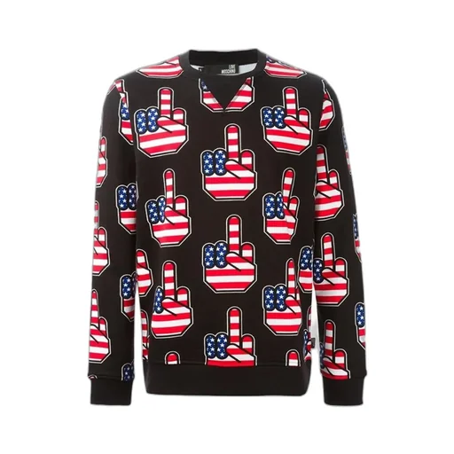 Printed Long-Sleeved Sweater