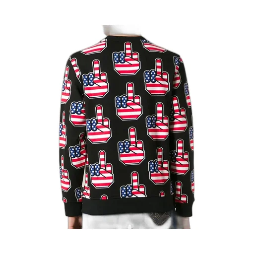 Printed Long-Sleeved Sweater