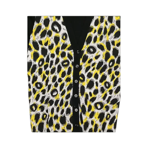 Leopard Knitted Cardigan