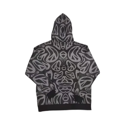 Hooded Printed Pattern Casual Jacket
