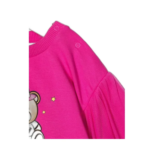 Teddy Bear Logo-Print Long-Sleeve Top