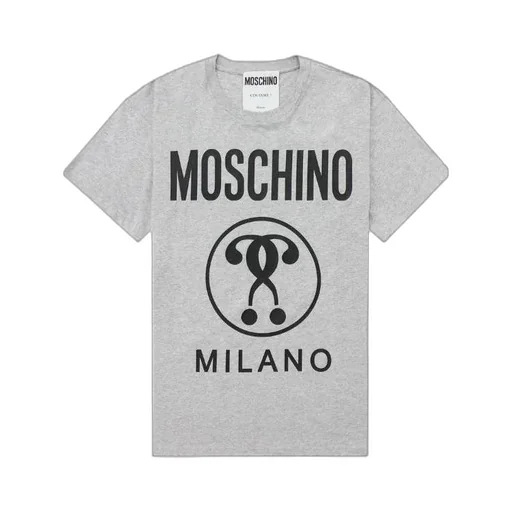 Double Question Mark Logo Printed T-Shirt