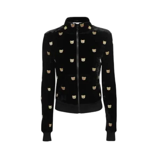 Bear Print Track Jacket