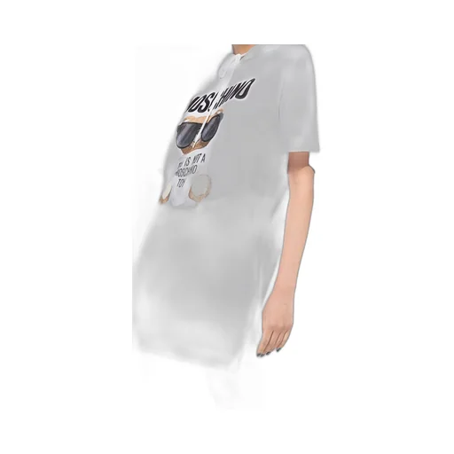 Teddy Bear Print Hooded Dress