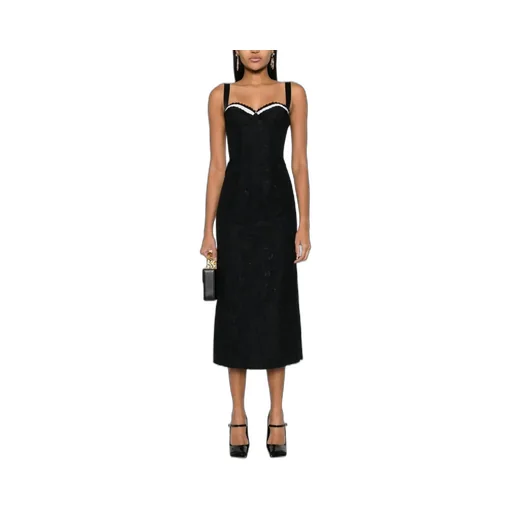 Floral-Lace Midi Dress