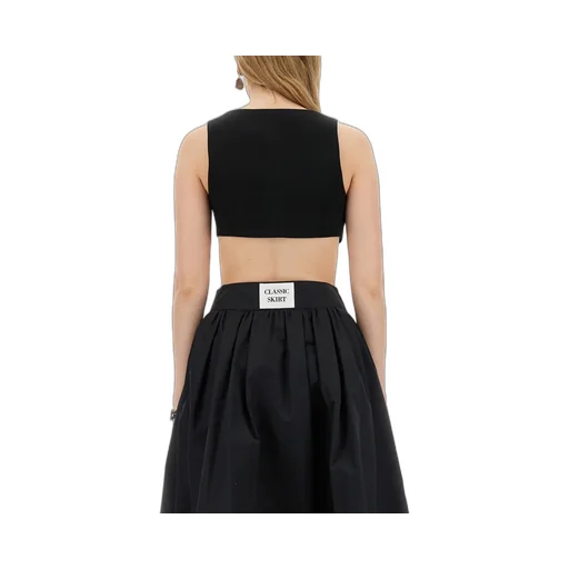 V-Necked Vest With Feather Detail