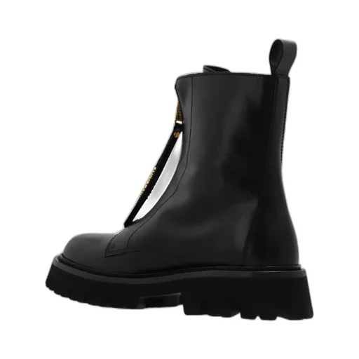 Logo-Lettering Zipped Ankle Boots