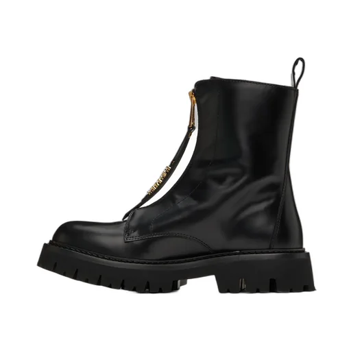 Logo-Lettering Zipped Ankle Boots