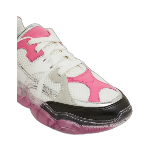 Transparent-Sole Mesh Sneakers