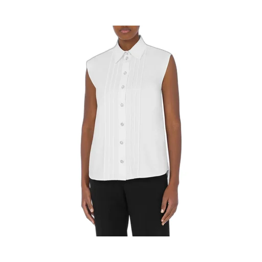Pintuck Detailed Curved Hem Shirt