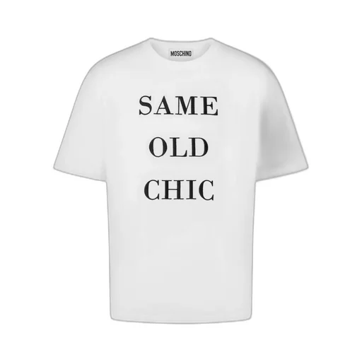 Slogan Printed Crewneck T-Shirt