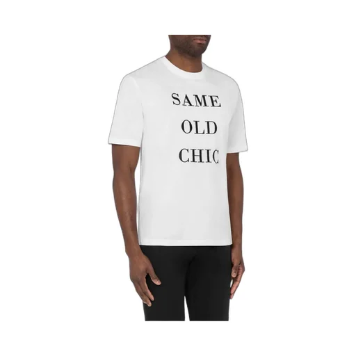 Slogan Printed Crewneck T-Shirt
