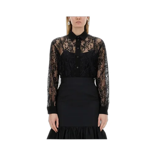Lace Lapel Blouse