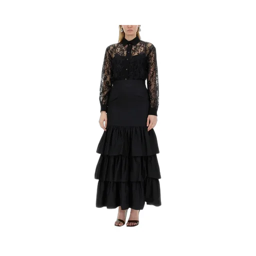 Lace Lapel Blouse