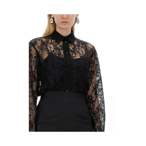 Lace Lapel Blouse