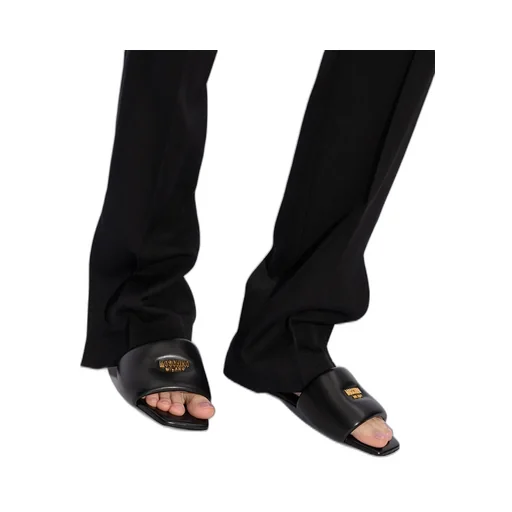 Logo-Plaque Padded Slip-On Sandals