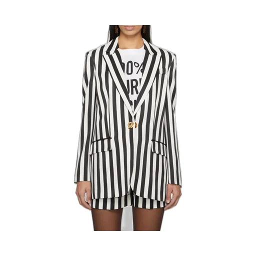 Striped Print Suit Jacket