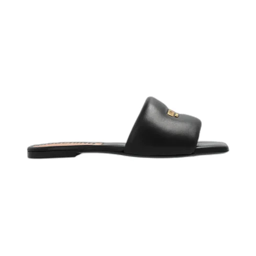 Logo-Plaque Padded Slip-On Sandals