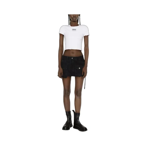 Jeans Lettuce Hem Cropped T-Shirt