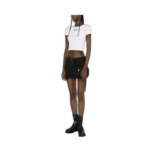 Jeans Lettuce Hem Cropped T-Shirt